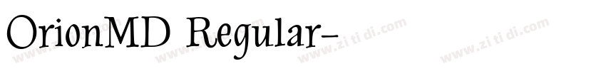 OrionMD Regular字体转换